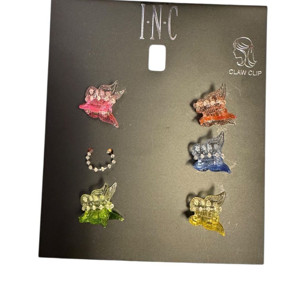 INC International Concepts 5 Claw Clips Set and a hair band